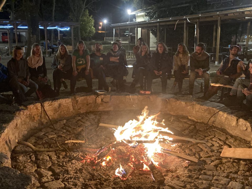 Lagerfeuer Draussenunterricht Naturschule Marburg